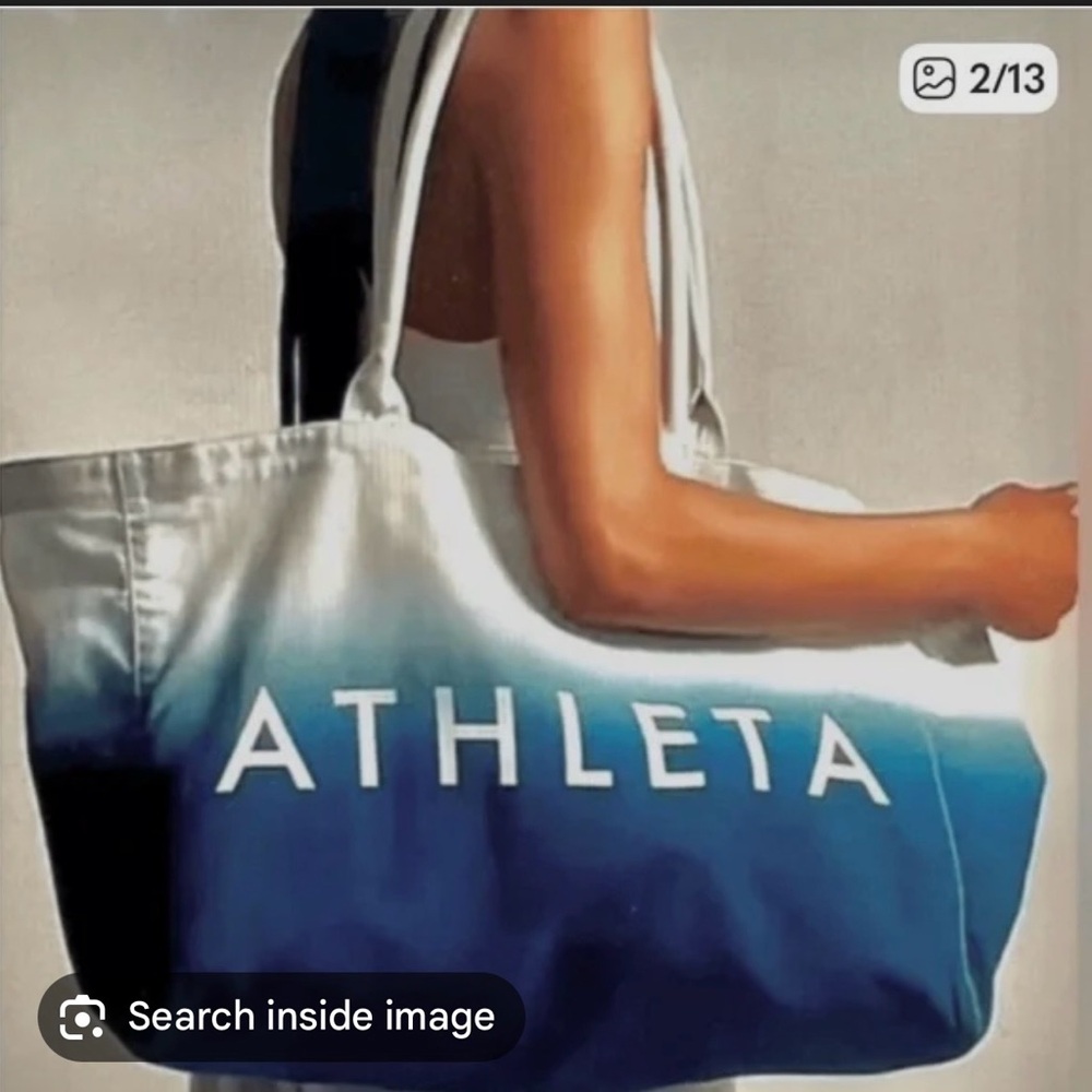 Athleta Ombre Blue and White Tote Bag - Brand new in bag!